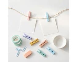 Mini Knijpers Pastel - 30 Houten Mini Knijpertjes — afbeelding 1