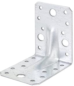 Hoekankers Extra Sterk met Rib | Verzinkte Staal | 90 x 90 x 65 mm | Set van 12 — thumbnail 1