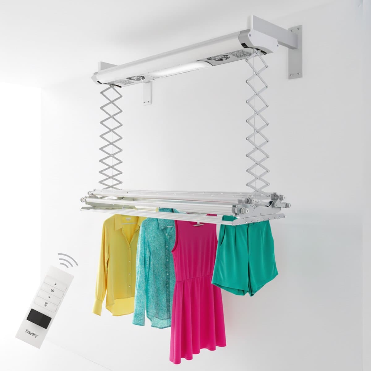 Foxydry Air 160 cm electrisch plafonddroogrek wandmontage - 160 X 57 X 30 cm — afbeelding 1