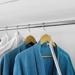 1 stuk - kledingsteunpaal - Telescopische droogstang - Sterke steunstang - Lange garderobestang - Balkondroogstang - Deelbare roestvrijstalen droogstang voor huishoudelijk gebruik - Eenvoudig op te hangen en te demonteren droogstang (wit) — thumbnail 3