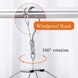 Roestvrijstalen sokkendroger Sokkenhouder Mini-wasdroger voor baby's Sokkenhouder Mini-kleren Airer Campingkleding Airer Camping Sokhouder Kleding Airer 36 wasknijpers — thumbnail 3
