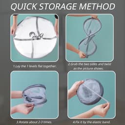 2-delige 1-lagige Opvouwbare Kledingdroogrek – 31,5 inch Gaasachtige Hangende Droger, Ruimtebesparend voor Truien, Waskleding, Met Interne Fixatie, Binnen & Buiten — thumbnail 2