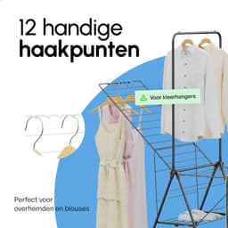 Wasrek - Droogrek Inklapbaar - 28 meter drooglengte - Zwart – Bodo — thumbnail 4