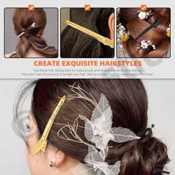 45 Stuks Metalen Haarclips Krokodillenklemmen met Gaten voor Dik Haar — thumbnail 2