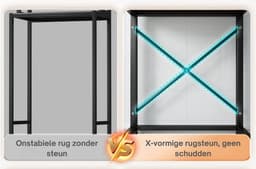 Livista® Wasmachine Kast - 3-Laags Opslagrek - Ruimtebesparende Wasruimte Organizer - 181x60x70 CM - Zwart — thumbnail 2