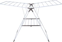 MSV Opvouwbaar Droogrek - Ruimtebesparend Wasrek - Inklapbaar Droogstandaard - 61x96x144cm - RVS - Wit — thumbnail 2