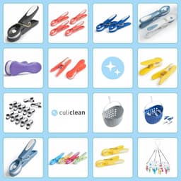 Zachte Wasknijpers met Mandje - 40 Stuks Roze-Wit — thumbnail 5
