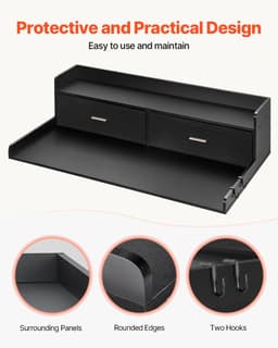 Milova Wasmachine- en droger aanrecht - Washok - Organizer - Aanrechtblad voor op wasmachine en droger - Hout — thumbnail 5