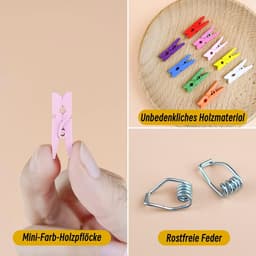 156 Stuks Mini Wasknijpers en Jute Touw voor Fotowanden en Decoraties — thumbnail 3