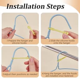 120 stuks winddichte hangerbevestigingen 57x12 mm kleurrijke siliconen hangergespen 4 kleuren winddichte kledinghangerstriphaak voor buiten waslijn reizen hangende kleding — thumbnail 2