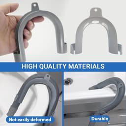 4 vaste beugels, universele ophangbeugel voor afvoerleidingen, wasmachines, vaatwassers, slanggeleiders, wasmachineaccessoires, wasmachine-afvoeradapters, antiknikbeschermingsslangen — thumbnail 3