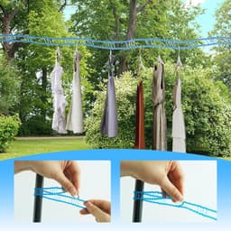 Antislip Waslijn met Wasknijpers - Ideaal voor Camping en Thuisgebruik — thumbnail 3