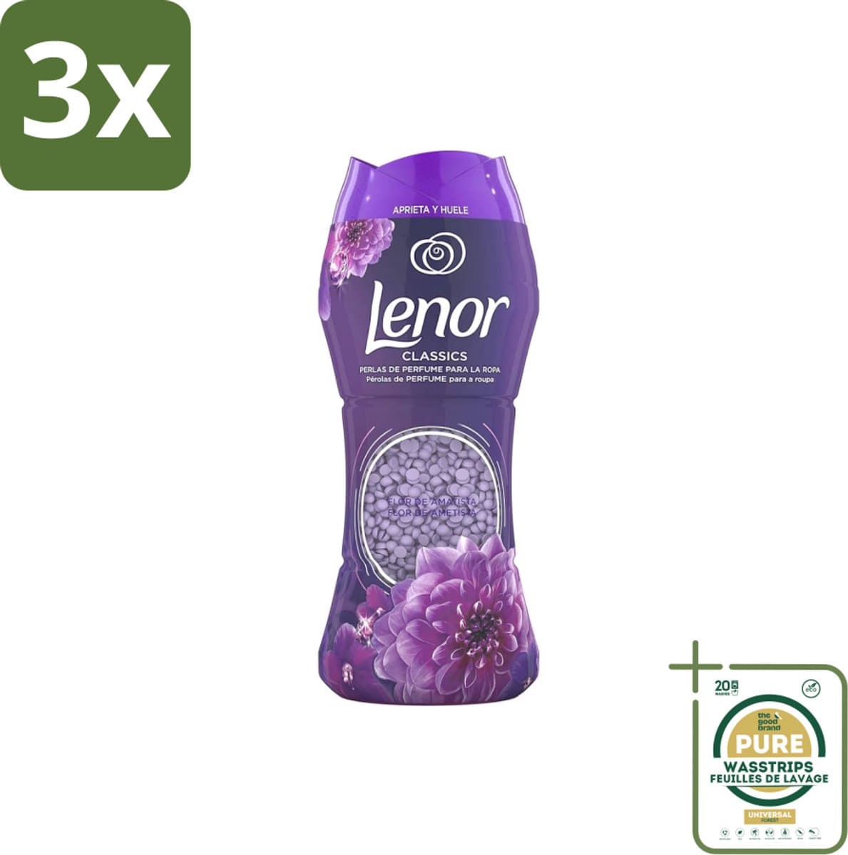 3 x Lenor Unstoppables – Geurbooster – Amethyst – 210 g - Grootverpakking - Koffiezetapparaat - Koffiezetapparaat - Koffiezetapparaat — afbeelding 1