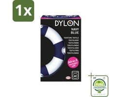 1 x Dylon - Textielverf - Navy Blue - All-in-One - Inclusief Zout - 350g - Textielverf - Kledingverf - Dylon Verf - Kleurtje Kleding - Stofverf