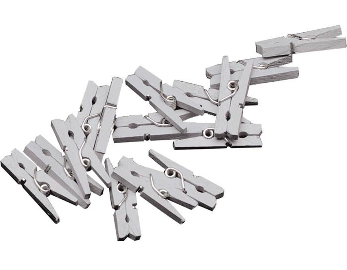 Haza Original Miniwasknijperset 20-delig 2,5 Cm Zilver — afbeelding 1
