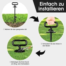 Grondanker voor honden tot 220 lbs - ideaal voor tuin, strand en gazon — thumbnail 5