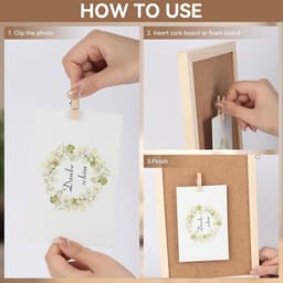 100x Houten Knijpers met Speld - Multifunctionele Prikklemmen voor Foto's, Prikborden en Handwerk — thumbnail 5