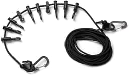 Verstelbare ophanglijn, wasknijpers, ophanglijn voor aan de luifel, draagbare, winddichte waslijn voor buiten, multifunctionele kampeerwaslijn — thumbnail 3