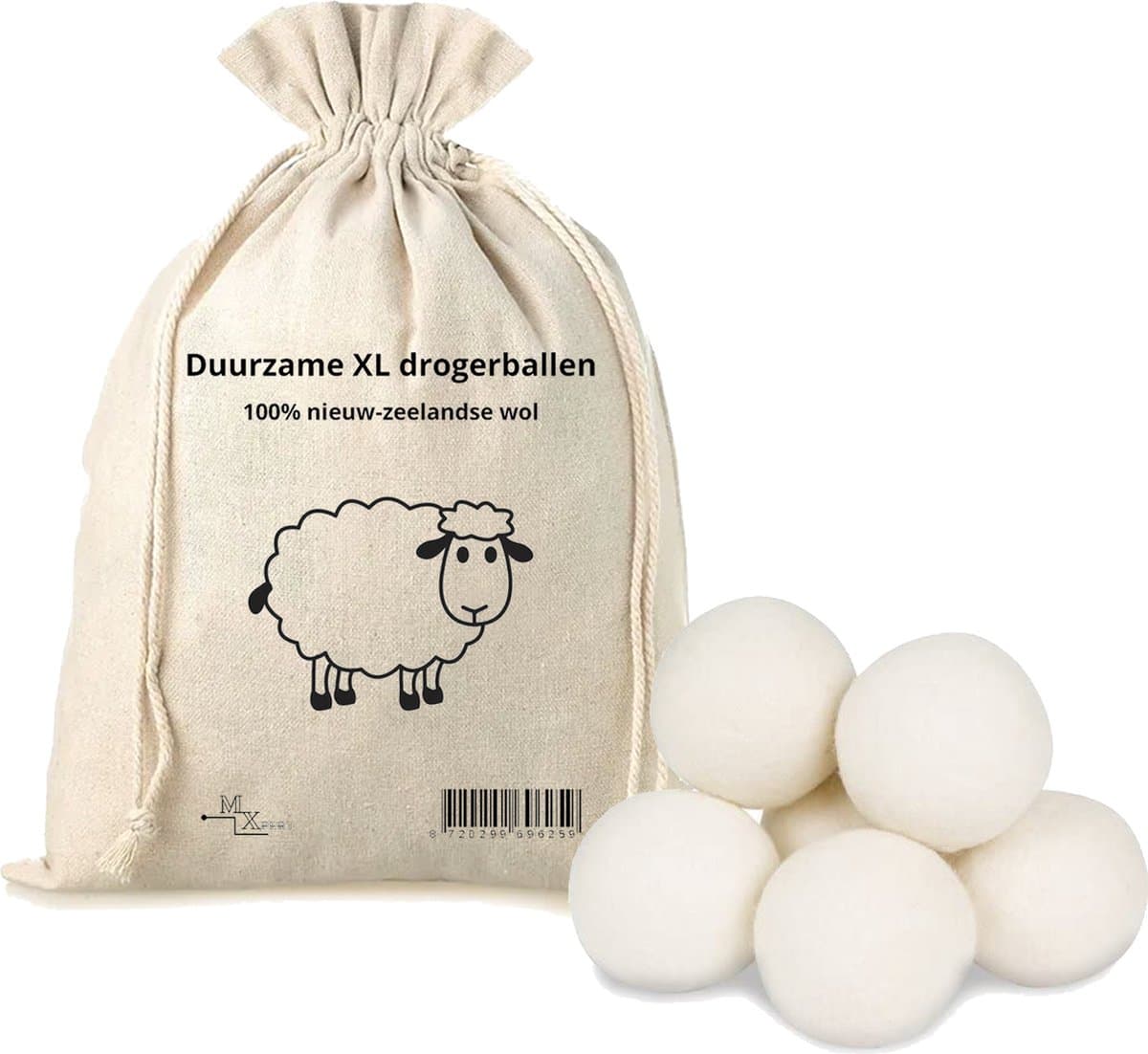 M-Xpert - Drogerballen - Drogerbollen - Nieuw-Zeelandse Wol Droogballen - 6 XL Wasdrogerballen - Duurzaam — afbeelding 1