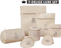 Waszakken set met rits - wasnet - waszak - waszakken set van 7 voor Wasgoed - Waszakje Lingerie - Waszak bh - Divers delicaat wasgoed - Wasnet Groot - Wasmachine zakjes - Laundry bag set — thumbnail 1