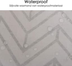 Wasmand Opvouwbaar - Opbergzak - 60L - Waterproof - Zwart/wit - Opvouwbare Wasszak — thumbnail 5
