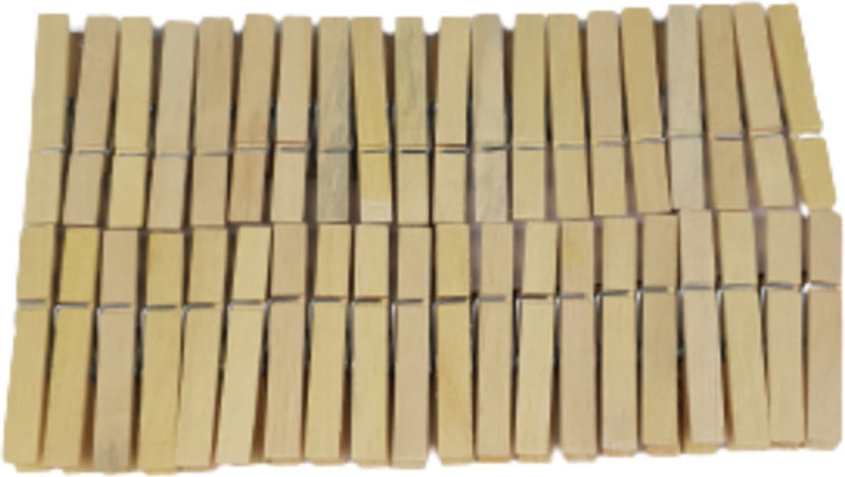 Houten knijpers - Wasknijpers - Lichtbruin - Hout - 8 x 1 x 1 cm - 40 stuks — afbeelding 1