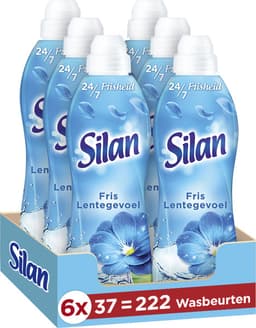 Silan Fris Lentegevoel - Wasverzachter - Zijdezachte Was - Langer Stralende Kleding - Langdurige Frisheid - Voordeelverpakking - 6 x 37 wasbeurten — thumbnail 1