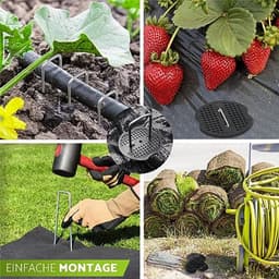 Grondankers voor Worteldoek en Tuinvlies - 50 Stuks 150 mm Lang met Bufferwasherset — thumbnail 2