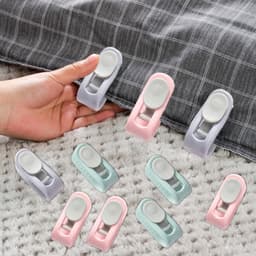 20 stuks antislip quiltclips - bevestigingsclips voor lakens en quilts - anti-slip clips voor quilts - antislip clips - gordijnclips - huishoudelijke artikelen - geschikt voor gordijnen, sokken, quilts en lakens - Roze — thumbnail 3