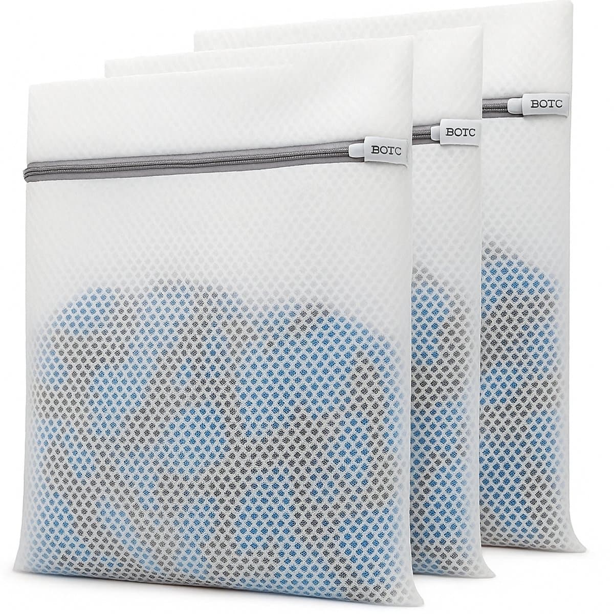 BOTC Waszakken - Wasnetten - Set van 3 - 30x40cm - Bescherm je Wasgoed en Wasmachine - Wit — afbeelding 1
