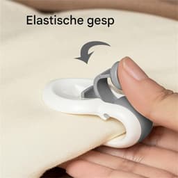 QTTVBTNA - Dekbedclips - Stevige Dekbed clips - Bevestigers voor dekbed en dekbedovertrek - ABS - Veilig & Naaldloos - Grijs - 6 stuks — thumbnail 3
