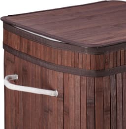 3x wasmand bamboe - wasbox opvouwbaar - 70L - vierkant - 63x36x36 cm - bruin — thumbnail 2
