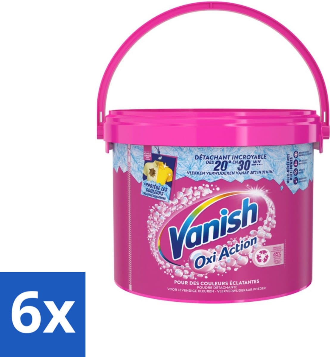 6 x Vanish Oxi Action - Vlekkenverwijderaar Poeder - Levendige Kleuren - Gekleurde Was - 2.7 Kg - Vlekkenverwijderaar - Wasverzachter - Kleurbescherming - Wasmiddel - Waspoeder — afbeelding 1