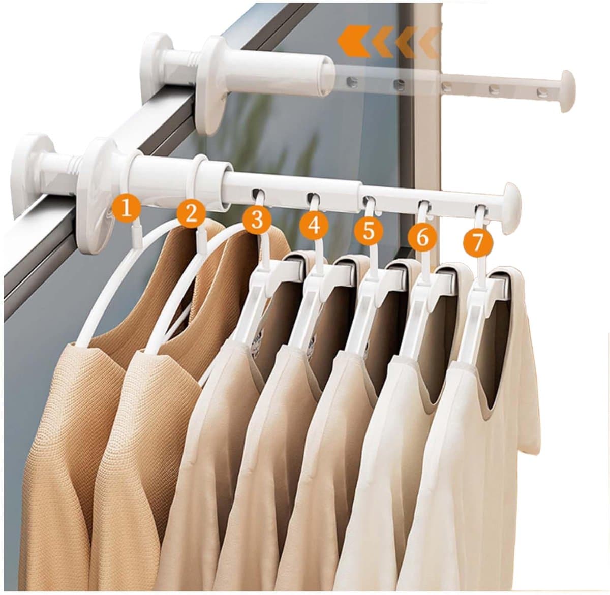 DailySupplies® Wanddroogrek - Droogrek Inklapbaar - Wasrek - Droogtoren - Droogrekken - Wit — afbeelding 1