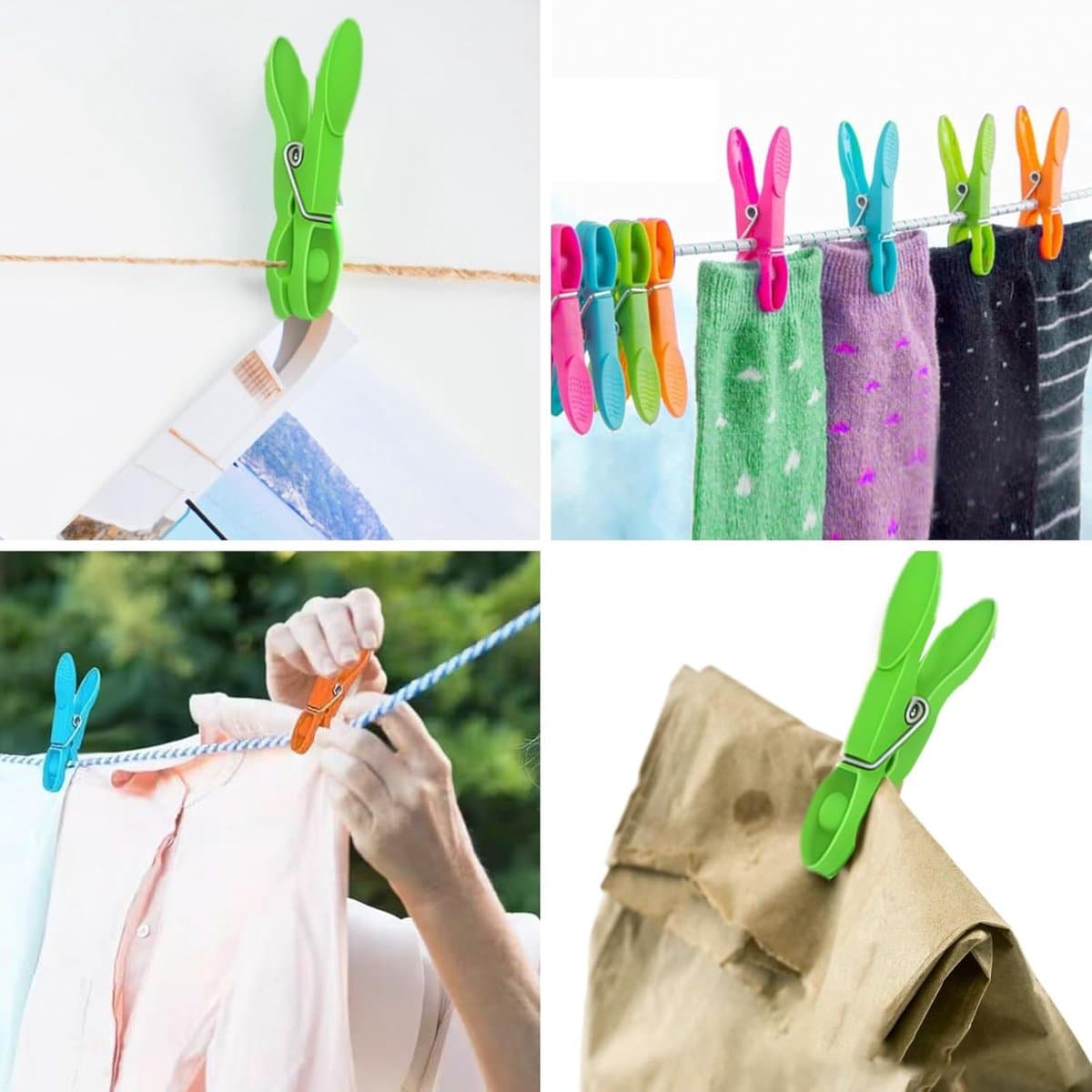 24/48/60 Stuks Kledingknijpers - Grote Handdoek Klemmen voor Strandstoelen - Winddichte Kledingclips voor Kleding — afbeelding 1