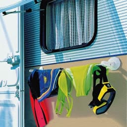 Brunner POPS Wasrek met Zuignappen - Uittrekbaar tot 90 cm - Lichtgewicht - Voor Caravan, Camper of Badkamer - Ruimtebesparend - Geschikt voor Binnen en Buiten — thumbnail 3