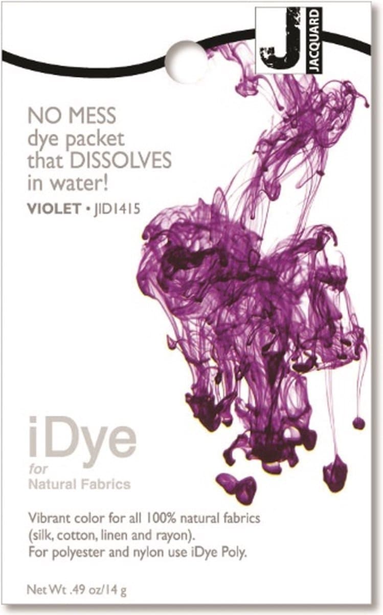 Jacquard textielverf iDye Natural 14 gr violet voor natuurlijke stoffen. — afbeelding 1