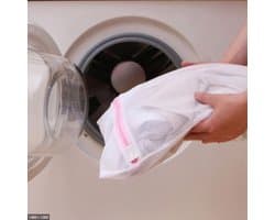 Jumada's - Grote waszak met rits - Wasnet met ritssluiting - 50*60 - 50 bij 60 cm wit