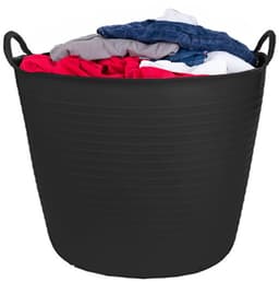 CM Flexibele kuip/emmer - zwart - 42 liter - kunststof - 45 x 37 cm - Afval - wasmand - Opbergmand — thumbnail 2