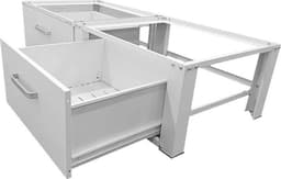 IVOL Wasmachine en droger verhoger - 2 lades - Wit - 127.5 x 54 x 31 cm — thumbnail 2