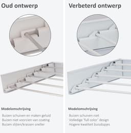 Equivera Wanddroogrek - Wasrek - Droogrek - Wanddroogrek Inklapbaar - Wand Droogrek — thumbnail 2