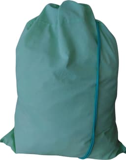Katoenen waszak -XL - met trekkoord - aqua green — thumbnail 1