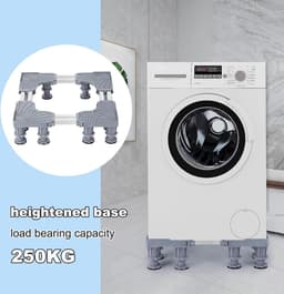 Verstelbare wasmachine- en drogerhouder 30 meter - opberger voor wasmachine en droger - max. belasting 250 kg Wasmachine rek — thumbnail 3