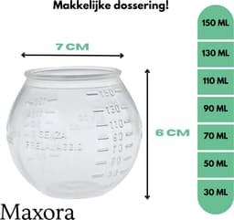 Maxora - Doseerbol 4 Stuks - Wasbol - Voor wasmachine - Wasbollen voor wasmiddel - Wasballen - Doseerbollen voor wasmiddel - Doseerdop - 150 ML — thumbnail 3