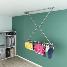 Foxydry Mini 152 cm plafond droogrek - handbediend - 11,5 m drooglengte - grijs — thumbnail 4