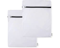 Loti Living Grote Waszakken Set 2 stuks – 60x90 cm – Waszak voor Beddengoed, Handdoeken & Kleding – Wasnet voor Wasmachine – Wit — afbeelding 1