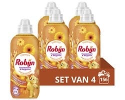 Robijn - Wasverzachter - Passiebloem & Bergamot - 4 flessen - 156 wasbeurten - Voordeelverpakking — afbeelding 1