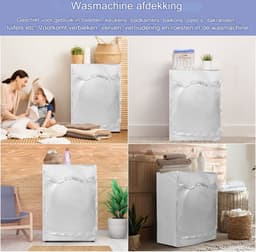 Wasmachinehoes - waterdichte wasmachine beschermhoes - stof- en anti-verouderingshoes - anti-ultraviolet wasmachine beschermhoes - geschikt voor pompdroger, frontdroger — thumbnail 3