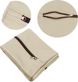 Waszakken voor huisdieren - Waszakken van twill polyester - Grote waszakken met rits - Voorkomt dat waszakken verstopt raken door dierenhaar - Waszakken voor huisdierendekens - Geweldig voor honden en katten (70x80cm) - khaki-L — thumbnail 4