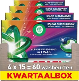 Ariel 3in1 Wasmiddel Pods Color - 4 x 15 wasbeurten — thumbnail 1